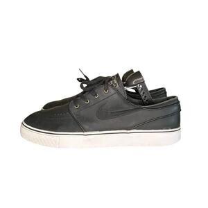 Mens Nike SB Stefan Janoski Leather Skate Sneakers Size 10 Black White